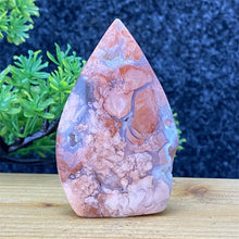 Load image into Gallery viewer, 1PC Natural Rare Pink Agate Geode Crystal Free Form Torch Specimen Home Decor