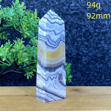 Load image into Gallery viewer, Rare Natural Striped Calcite And Agate Symbiont Crystal Obelisk