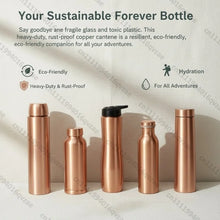 Load image into Gallery viewer, Handmade Pure Copper Outdoor Sports Water Bottle