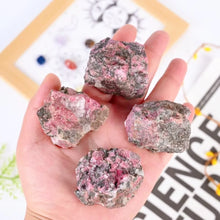 Load image into Gallery viewer, Natural Rhodonite Crystal Specimen – Pink &amp; Black Mineral Stone for Collection &amp; Home Decor