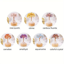 Load image into Gallery viewer, 1PC Natural Crystal Chip Tree Lamp Crystal Base USB Port