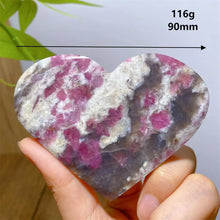 Load image into Gallery viewer, High Quality Natural Pink Tourmaline Smoky Quartz Lepidolite Crystal Heart