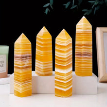 Load image into Gallery viewer, Natural Yellow Calcite Crystal Obelisk