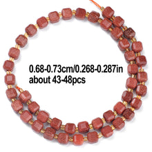 Load image into Gallery viewer, Gold Sandstone Faceted Cube Beads – Natural Gemstone Spacer Beads for DIY Jewelry Making, Bracelets &amp; Earrings