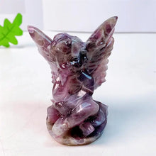Load image into Gallery viewer, 1PC 8.3CM Natural Dream Amethyst Angel Crystal Carving for Healing