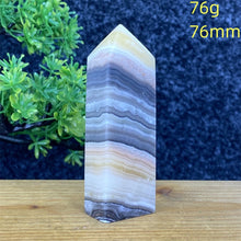 Load image into Gallery viewer, Rare Natural Striped Calcite And Agate Symbiont Crystal Obelisk