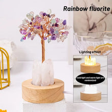 Load image into Gallery viewer, 1PC Natural Crystal Chip Tree Lamp Crystal Base USB Port