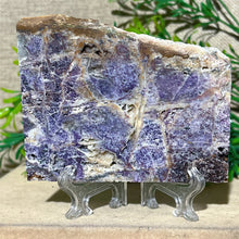 Load image into Gallery viewer, Druzy Sphalerite Crystal Slab Display – Natural Mineral Specimen Slice with Stand for Collection &amp; Home Decor