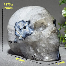 Load image into Gallery viewer, 1PC Natural Black Agate Skull Carving Home Decor