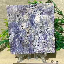 Load image into Gallery viewer, Druzy Sphalerite Crystal Slab Display – Natural Mineral Specimen Slice with Stand for Collection &amp; Home Decor