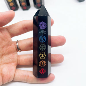 Obsidian Healing and Protection Pyramid