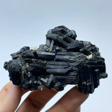 Load image into Gallery viewer, Natural Namibia Black Tourmaline with Clear Quartz Mineral Specimen for Healing