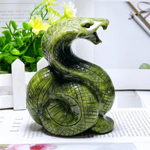 Load image into Gallery viewer, Natural Ophiolite Snake Carving fHome Decor