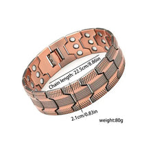 Load image into Gallery viewer, Copper Magnetic Bracelet for Men for Energy Health Benefits