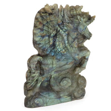 Load image into Gallery viewer, 6.9" Unicorn Horse Natural Flash Labradorite Home Decor