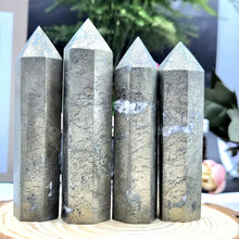 Load image into Gallery viewer, 1PC Natural Pyrite Polished Obelisk for Healing