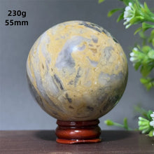 Load image into Gallery viewer, Natural Crazy Agate Crystal Sphere – Gemstone Meditation Ball with Display Base for Collection &amp; Home Decor