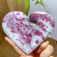 Load image into Gallery viewer, High Quality Natural Pink Tourmaline Smoky Quartz Lepidolite Crystal Heart
