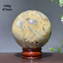 Load image into Gallery viewer, Natural Crazy Agate Crystal Sphere – Gemstone Meditation Ball with Display Base for Collection &amp; Home Decor