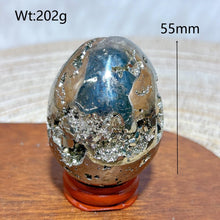 Load image into Gallery viewer, Natural Pyrite Geode Druzy Egg Polished High Quality Mineral Specimen