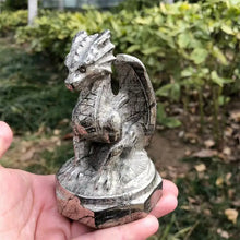 Load image into Gallery viewer, 1PC Natural Pyrite Dragon Carving Statue