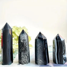 Load image into Gallery viewer, 1PC Natural Black Agate Obelisk for Healing
