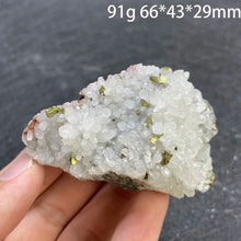 Load image into Gallery viewer, Natural White Clear Quartz Cluster with Pyrite Raw Mineral Specimen for Home Decor