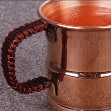 Load image into Gallery viewer, Handcrafted Pure Copper Mug Weave Handle Thickened