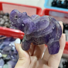 Load image into Gallery viewer, 1PC Natural Dream Amethyst Elephant Carving for Healing