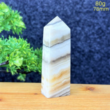 Load image into Gallery viewer, Rare Natural Striped Calcite And Agate Symbiont Crystal Obelisk