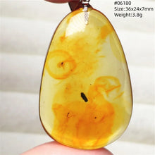 Load image into Gallery viewer, Natural Baltic Amber Teardrop Pendant – Premium Genuine Yellow Amber Necklace Gift
