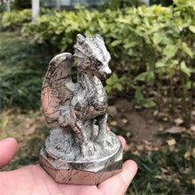 Load image into Gallery viewer, 1PC Natural Pyrite Dragon Carving Statue