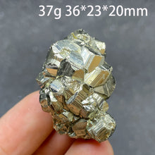 Load image into Gallery viewer, 1PC Natural Raw Pyrite Crystal Mineral Specimen with Quartz for Healing