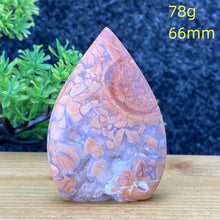 Load image into Gallery viewer, 1PC Natural Rare Pink Agate Geode Crystal Free Form Torch Specimen Home Decor