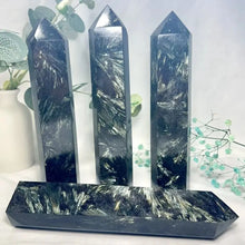 Load image into Gallery viewer, 1PC Large Natural Astrophyllite Obelisk for Healing