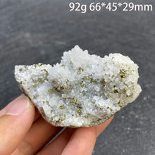 Load image into Gallery viewer, Natural White Clear Quartz Cluster with Pyrite Raw Mineral Specimen for Home Decor