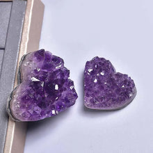 Load image into Gallery viewer, Natural Amethyst Heart Shaped Cluster Healing Crystal