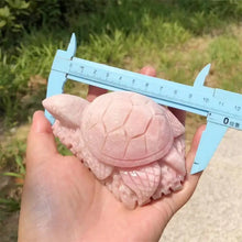 Load image into Gallery viewer, 1PC Natural Pink Opal Sea Turtle Carving Home Decor