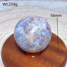 Load image into Gallery viewer, Natural Blue Flower Agate Sphere