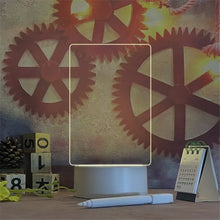 Load image into Gallery viewer, Transparent Luminous LED USB Luminous Acrylic Night Lamp Erasable Write Message Board