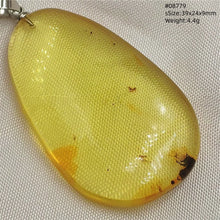 Load image into Gallery viewer, Natural Baltic Amber Teardrop Pendant – Premium Genuine Yellow Amber Necklace Gift