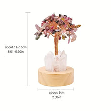 Load image into Gallery viewer, 1PC Natural Crystal Chip Tree Lamp Crystal Base USB Port