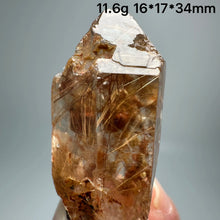Load image into Gallery viewer, Natural Brazil Gold Rutilated Quartz Hair Crystal and specular hematite symbiosis Mineral Specimen