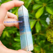 Load image into Gallery viewer, 1PC Rare Trolleite Crystal Tower Natural Blue Mineral Specimen