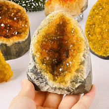 Load image into Gallery viewer, 1PC Natural Citrine Cluster Polished Electroplated Mineral Specimen
