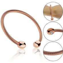 Load image into Gallery viewer, Magnetic Copper Healing Bracelet Bangle