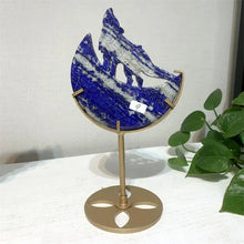 Load image into Gallery viewer, 1PC Natural Lapis Lazuli Wolf Carving Polished Home Decor