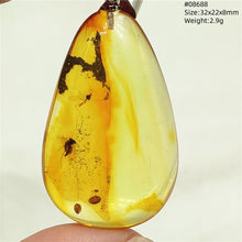 Load image into Gallery viewer, Natural Baltic Amber Teardrop Pendant – Premium Genuine Yellow Amber Necklace Gift