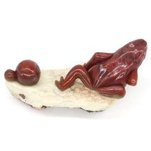 Load image into Gallery viewer, 6.4" Frog Natural India Agate Crystal Carving Home Decor