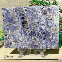 Load image into Gallery viewer, Druzy Sphalerite Crystal Slab Display – Natural Mineral Specimen Slice with Stand for Collection &amp; Home Decor